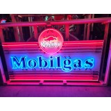 Original Mobilgas Gargoyle Porcelain Animated Neon Sign 72" W x 42 IN H