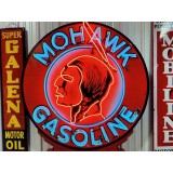 New Mohawk Gasoline Porcelain Neon Sign 36 Inch Diameter / Free Delivery