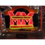 New Minneapolis Moline Double-Sided Porcelain Neon Sign with Bullnose Ends 60"W x 42"H