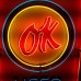 New Chevrolet "OK Used Cars" Single-Sided Keytag Porcelain Neon Sign 40"W x 72"H 
