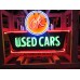 New OK USED CARS Double-Sided Painted Neon Sign with Bullnose 52"W x 39"H