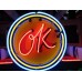 New OK USED CARS Double-Sided Painted Neon Sign with Bullnose 52"W x 39"H