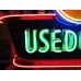 New OK USED CARS Double-Sided Painted Neon Sign with Bullnose 52"W x 39"H