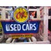 New OK USED CARS Double-Sided Painted Neon Sign with Bullnose 52"W x 39"H