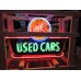 New OK USED CARS Double-Sided Painted Neon Sign with Bullnose 52"W x 39"H