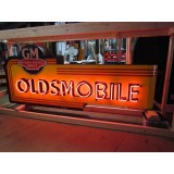 New Oldsmobile Double-Sided Porcelain Neon Sign with Bullnose 96"W x 40"