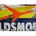 New Oldsmobile Rocket Animated Porcelain Sign with Neon 72 IN W x 38 IN H 