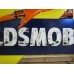 New Oldsmobile Rocket Animated Porcelain Sign with Neon 72 IN W x 38 IN H 