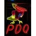 New "PDQ Petrol"  SS Porcelain Neon 59 IN W  x 72 IN H