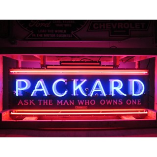 New Double-sided Porcelain Neon Packard Sign 72 IN W x 28 IN H