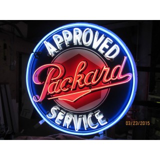  New Packard Porcelain Sign with Neon 72 IN Diameter