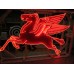 New Large Left Facing Mobil Pegasus Cookie Cutter Painted Neon Sign 96"W x70"H