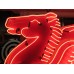 New Large Left Facing Mobil Pegasus Cookie Cutter Painted Neon Sign 96"W x70"H