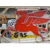 New Large Left Facing Mobil Pegasus Cookie Cutter Painted Neon Sign 96"W x70"H