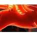 New Large Right Facing Mobil Pegasus Cookie Cutter Painted Neon Sign 96"W x 70"H