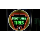 New Pennsylvania Tires Porcelain Neon Sign 36 Inch Diameter / Free Delivery