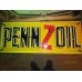 Original Pennzoil Tin Sign with Neon 58"W x 23"H