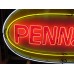 Original Pennzoil Porcelain Sign with Neon 9 FT Wide x 4 FT High