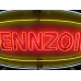 Original Pennzoil Porcelain Sign with Neon 6 FT Wide x 42 IN High
