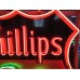 Original Phillips 66 Red/Black Porcelain Neon Sign 6 FT Diameter