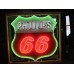 Original Phillips 66 Red/White Porcelain Neon Sign 6 FT Diameter