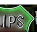 Original Phillips 66 Red/White Porcelain Neon Sign 6 FT Diameter