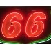 Original Phillips 66 Red/White Porcelain Neon Sign 6 FT Diameter