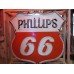 Original Phillips 66 Red/White Porcelain Neon Sign 6 FT Diameter