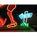 New Howard Johnson's Pieman Painted Neon Sign 8 1/2 Ft W x 60"H