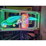 New Polly Gas Porcelain Sign w/Neon 24 IN W x 60 IN H 