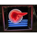 New Pontiac Dealership Porcelain Neon Sign  33"W x 35"H