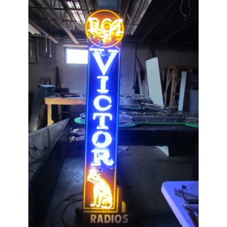 New RCA Radios Records Painted Neon Sign 14"W x 7FT H 