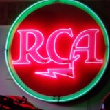 New RCA Porcelain Neon Sign 36 Inch Diameter / Free Delivery