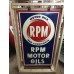 New RPM Motor Oils Porcelain Neon Sign 33"W x 56"H