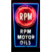New RPM Motor Oils Porcelain Neon Sign 33"W x 56"H