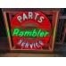 New Rambler Parts & Service Porcelain Neon Sign 48" Diameter