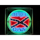 New Rebel Gas Porcelain Neon Sign 48" Diameter