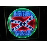 New Rebel Gas Porcelain Neon Sign 60" Diameter