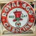 New Red Hat Royal "400" Gasoline Porcelain Neon Sign 48" Diameter