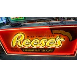 New Reese's Peanut Butter Cups Candy Wrapper Painted Neon Sign 78 IN W x 32 IN H