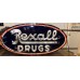 Original Rexall Drugs Double-sided Porcelain Neon Sign 72 IN W x 36 IN H 
