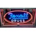 Original Rexall Drugs Double-sided Porcelain Neon Sign 72 IN W x 36 IN H 