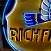 Original Richfield 60" Diameter Porcelain Neon Sign