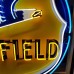 Original Richfield 60" Diameter Porcelain Neon Sign