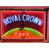 New Royal Crown Cola Porcelain Sign with Neon 58 IN W x 34 IN H 