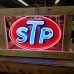 New STP Double-Sided Porcelain Neon Sign 30"W x 20"H