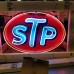 New STP Double-Sided Porcelain Neon Sign 30"W x 20"H