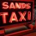 New "SANDS TAXI" Double-Sided Painted Neon Sign 36"W x 24"H - Neon Signs