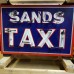 New "SANDS TAXI" Double-Sided Painted Neon Sign 36"W x 24"H - Neon Signs