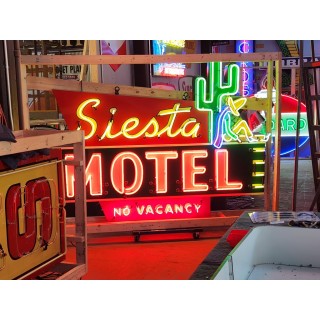 New "Siesta Motel" Painted Neon Sign -  8 1/2 FT Wide  x 72 inches High
